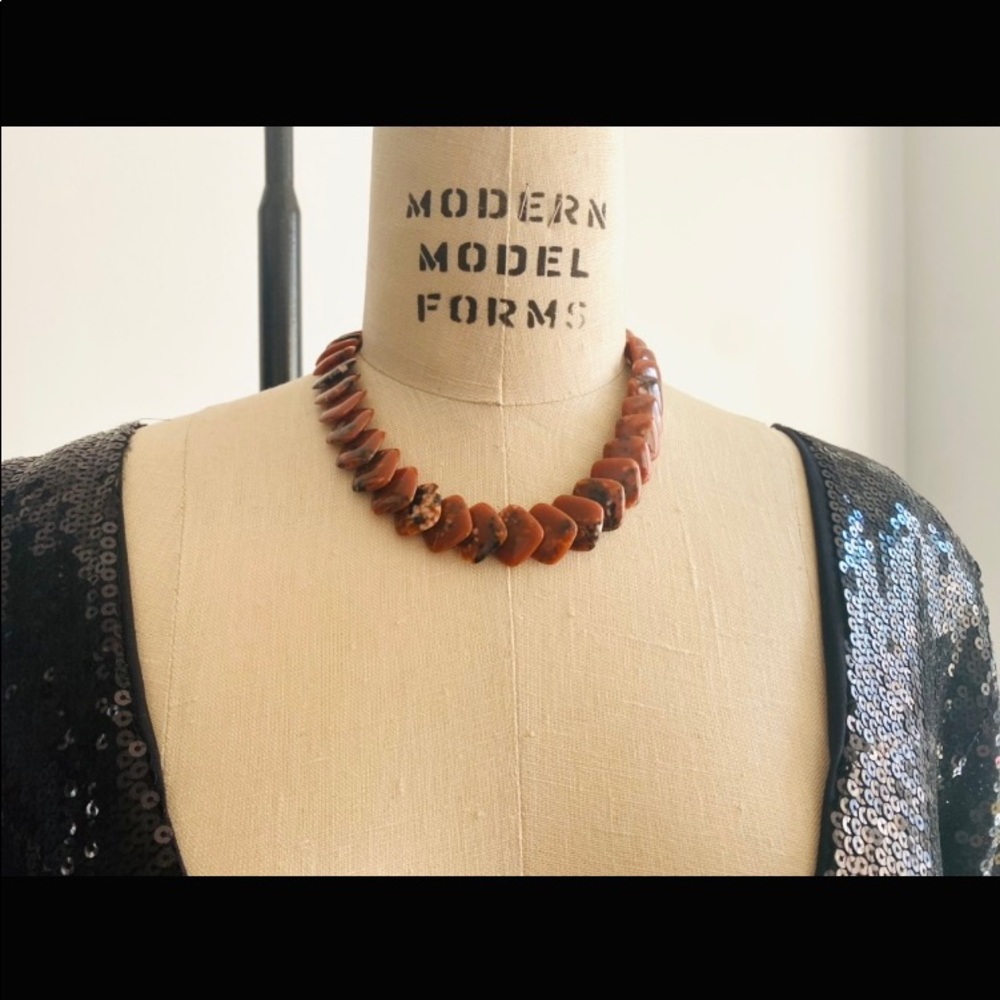 Vintage Copper stone necklace.